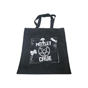 Motley Crue Tote Bag Canvas‎ Band Logo Pentagram Concert Merch